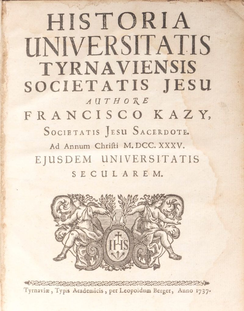 Ferenc Kazy's work on the history of the university