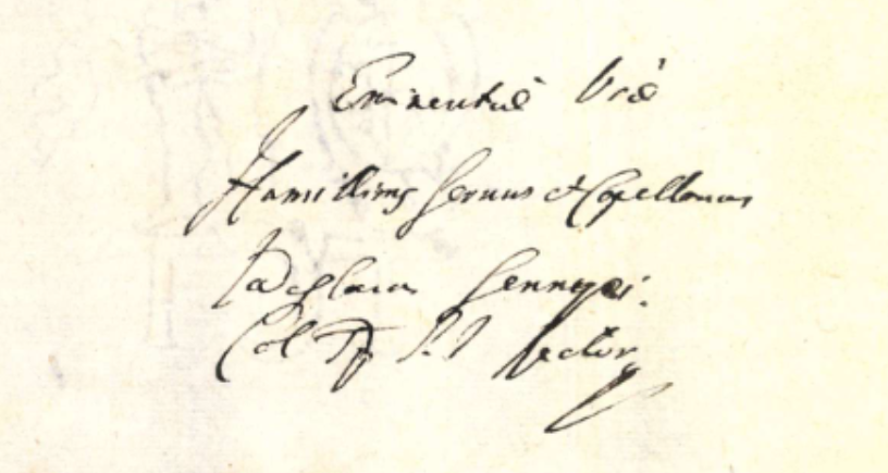 Sennyey's signature