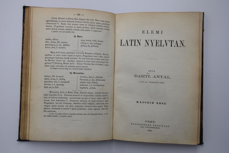 Elemi latin nyelvtan, első rész