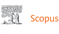 The logo of Scopus. Expertly curated adstract & citation database.